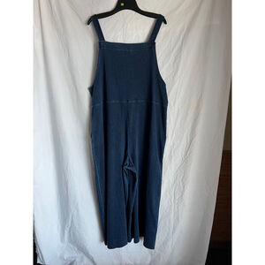 Women with Control stretch knit denim overalls. Size L as seen on QVC